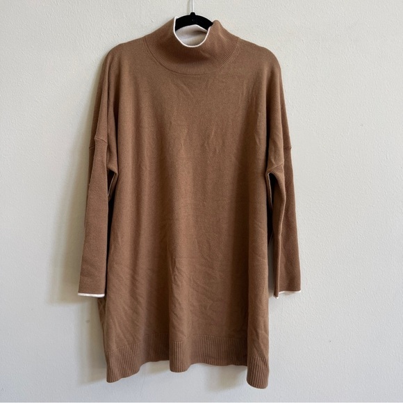 MaxMara Sweaters - Max Mara Tan Turtleneck Sweater Dress in Tan